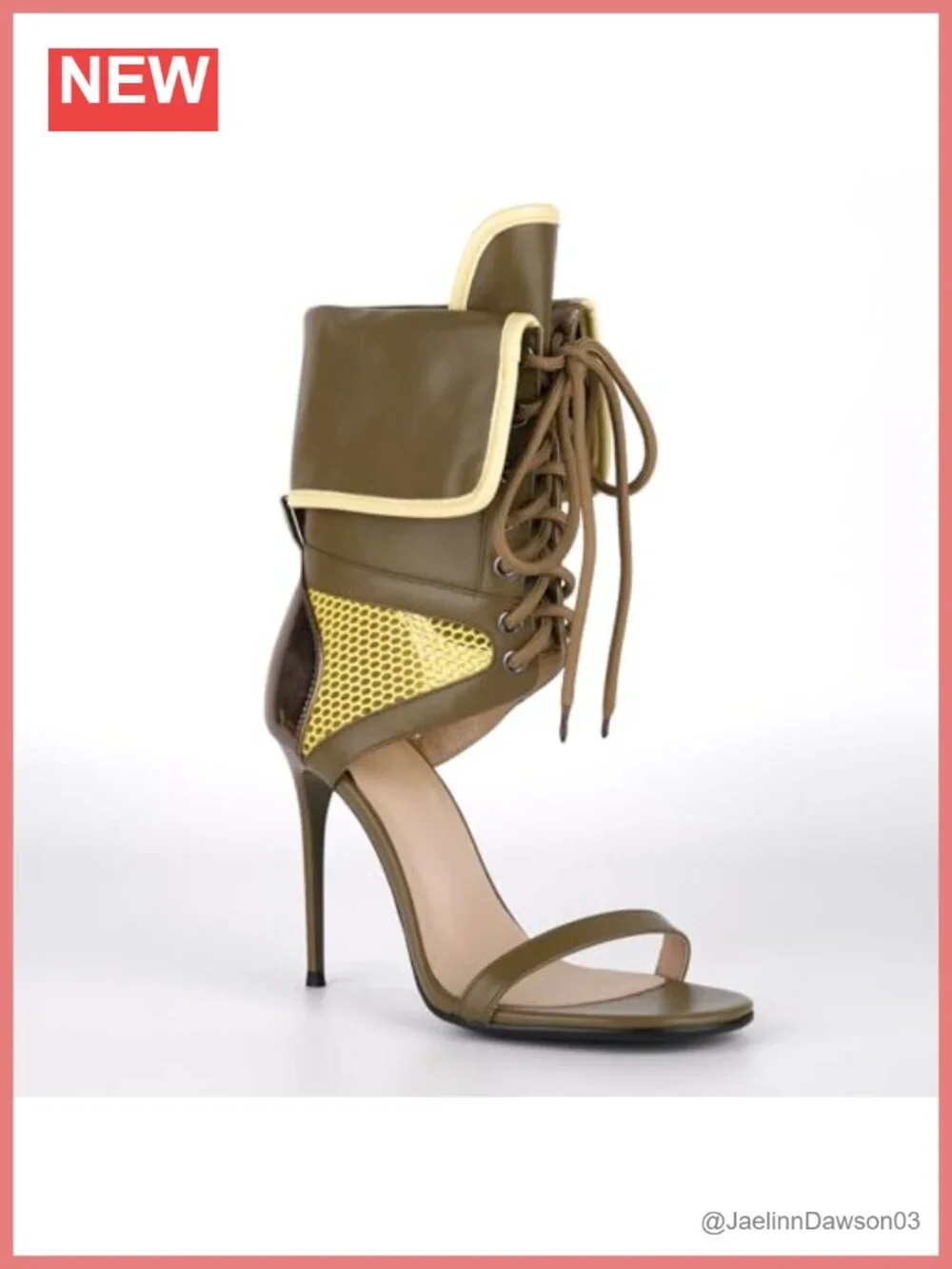 Mesh Lace Up Strappy High Heel Sandals Open Toe Gladiator Stiletto Party Shoes